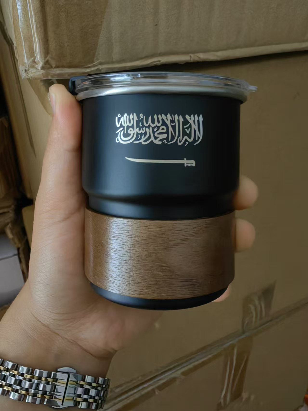 Coffee Equipment For Camping - 뚜껑이 달린 스테인리스 스틸 컵 맥주