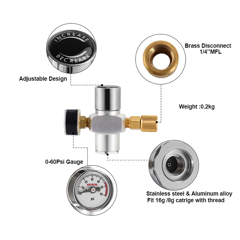 0-60PSI 맥주 통 Co2 충전기, 휴대용 Co2  - Coffee Equipment Machine 리뷰 및 가격
