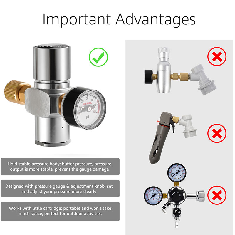 0-60PSI 맥주 통 Co2 충전기, 휴대용 Co2  - Coffee Equipment Machine 리뷰 및 가격