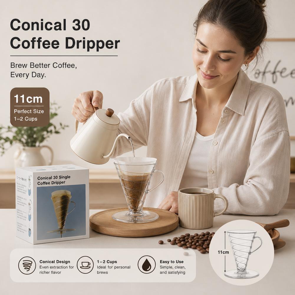 커피 필터 원뿔형 30pcs 커피 드리퍼 핸드 브루 커 - Coffee Equipment Machine 리뷰 및 가격