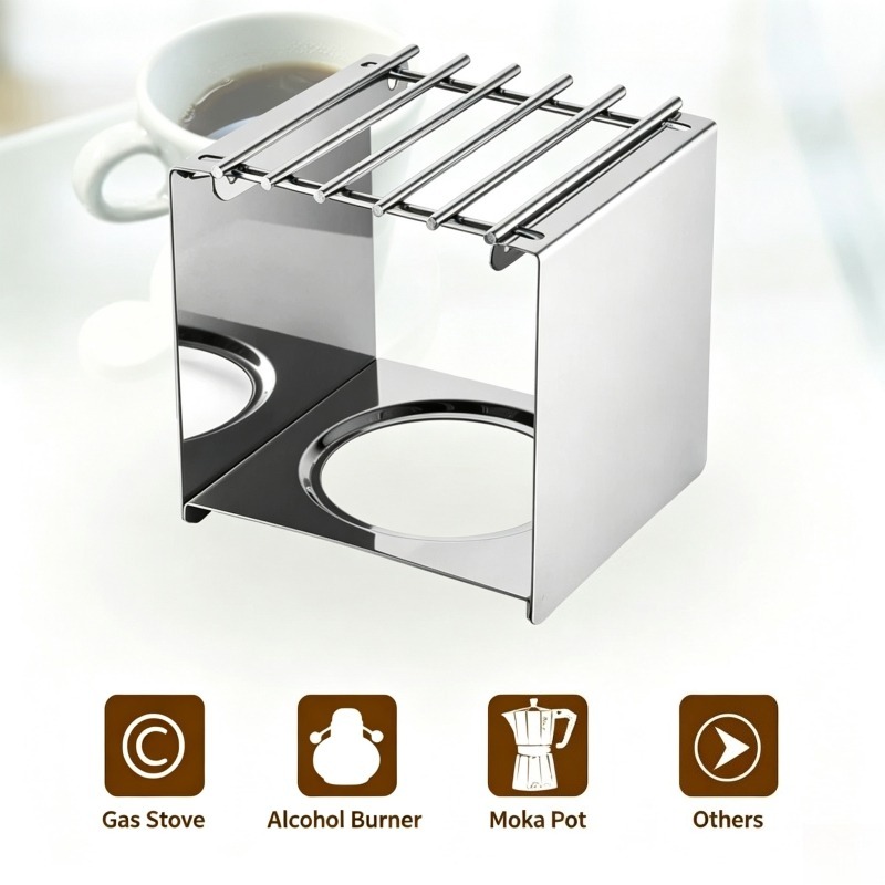 스테인리스 스틸 사각 커피 스토브 스탠드, 모카 포트  - Coffee Equipment For Camping 리뷰 및 가격