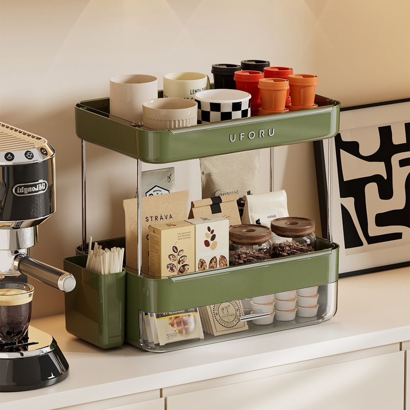 UFORU 이중층 커피 보관함, 보관 서랍과 분리형 배 - Coffee Equipment Stores 리뷰 및 가격