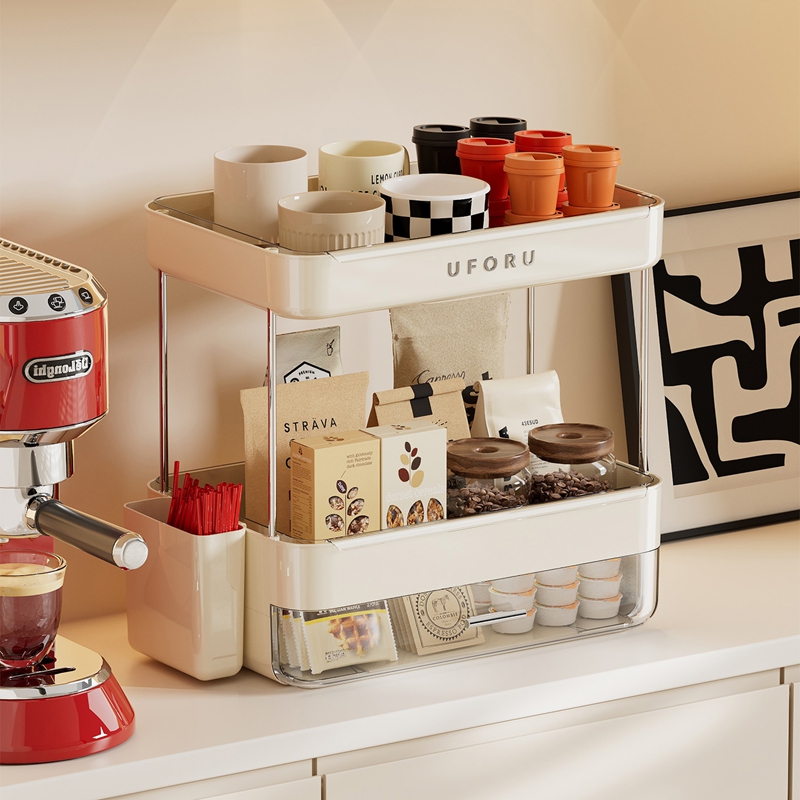 UFORU 이중층 커피 보관함, 보관 서랍과 분리형 배 - Coffee Equipment Stores 리뷰 및 가격