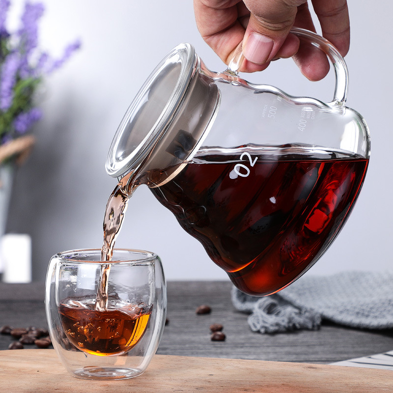 푸어 오버 커피 메이커 세트 고열 내열 유리 푸어 오버 - Coffee Equipment For Camping 리뷰 및 가격